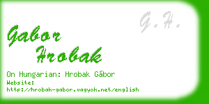 gabor hrobak business card